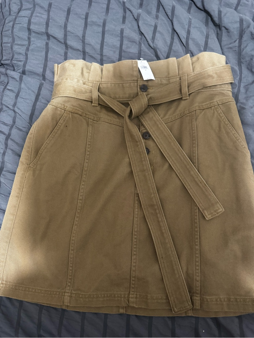 Banana Republic Factory Tan A-Line Corduroy
 Skirt with Belt